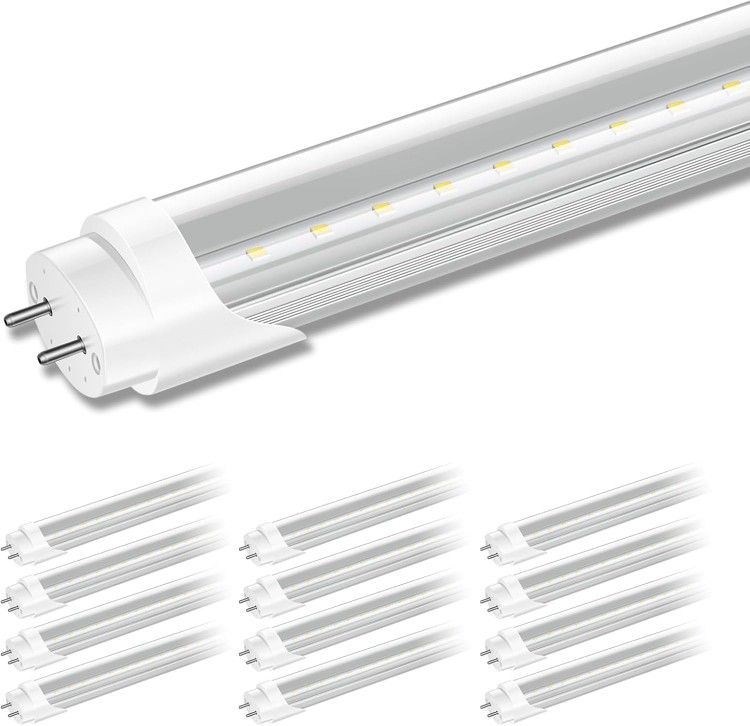 12-Pack T8 4ft LED Bulbs, 6000K – B6