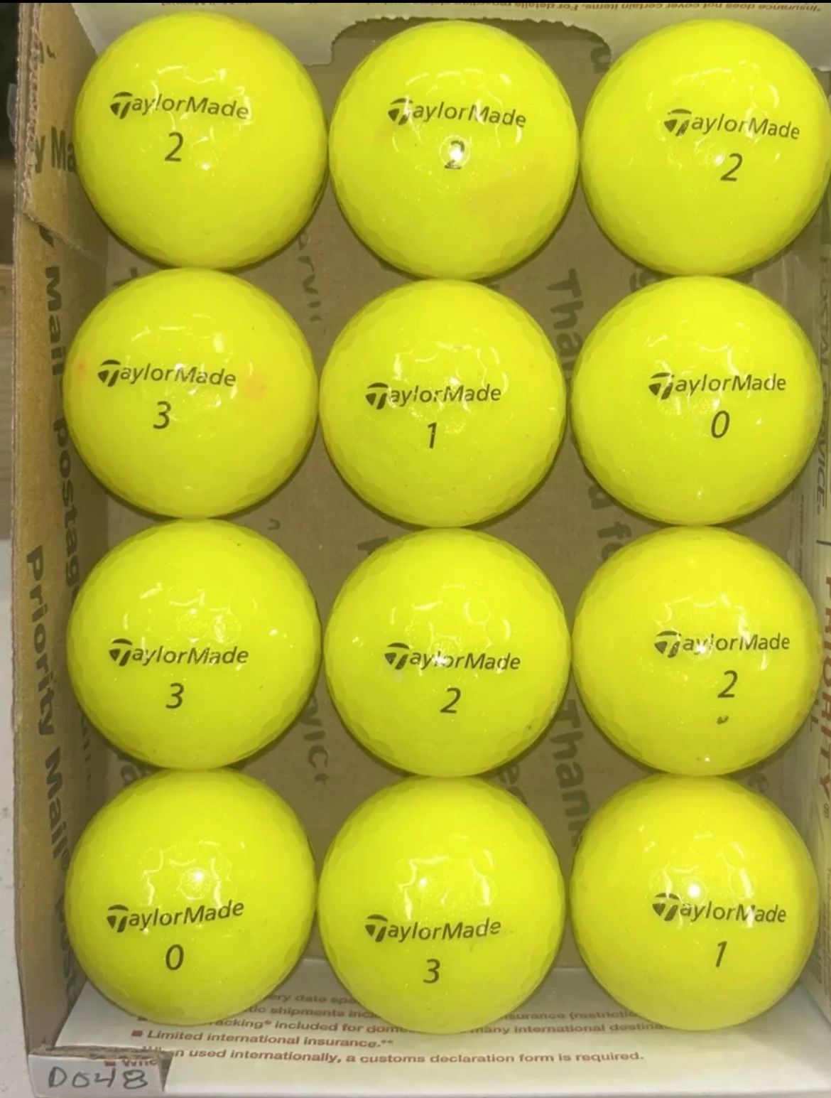 12 TaylorMade Speedsoft Golf Balls 5/4a Lot D048