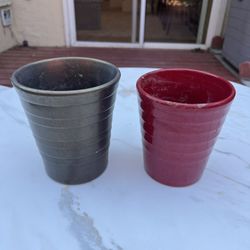 Both ceramic glazed pots for $15! 