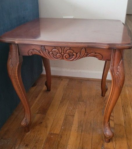Vintage, Hand-carved French Provincial Style End Table Set