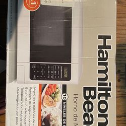 Brand New Hamilton Beach 1.1 Cu. Ft. Digital White Microwave Oven