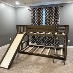 Twin Bunk Beds With Slide And Ladder 