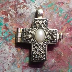Vintage Hinged Cross Locket