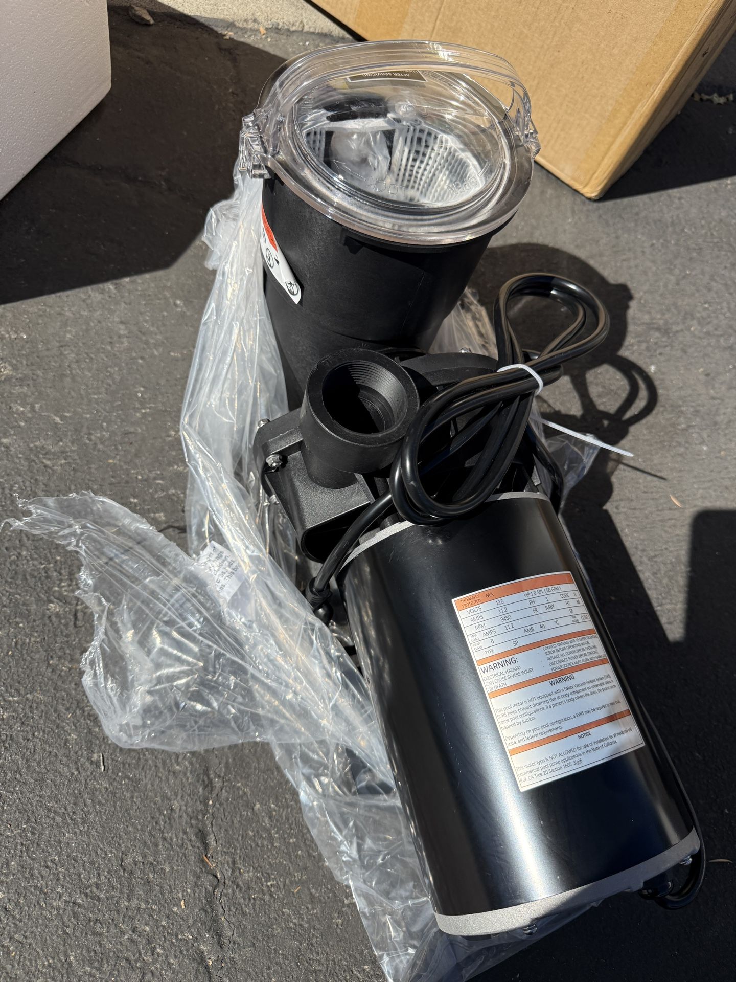 1HP 115V Swimming Pool Pump for Hayward Power Flo Pool Pump above-ground pools Replacement