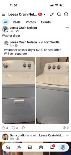 Whirlpool washer dryer