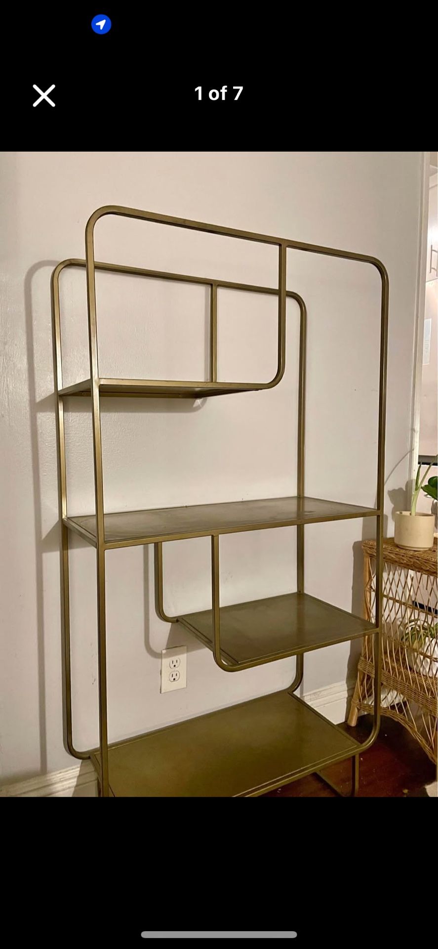 Urban Outfitters Alana Gold Bookcase