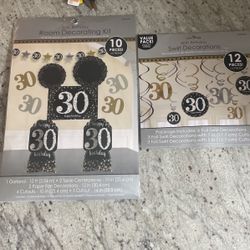 30th Birthday  Party Decor- Unused!