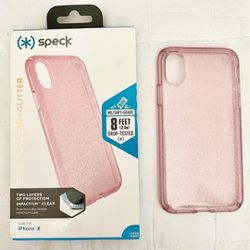 Speck Presidio Case in Bella Pink Glitter for iPhone X or XS