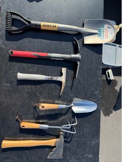 Professional Prospecting Rockhound Tool Lot - SE Rock Pick, Mattock, Shovel, Axe