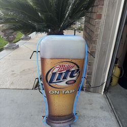Miller lite neon beer light sign beer 3ft tall