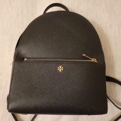 Tony Burch Black Leather Backpack