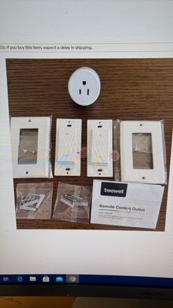 Treewell Wireless plug in Outlet w/2 switches