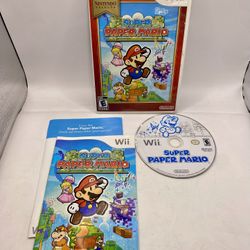 Super Paper Mario (Nintendo Wii, 2007) Cib Complete Tested Selects Authentic