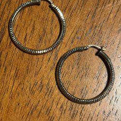 Sterling Silver Hoop Earrings 