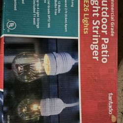 Out Door Patio Light. 21 Ft Long. (2 Set)No Light Bulbs.  Brand New