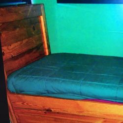 Two twin beds Solid Wood with mattresses