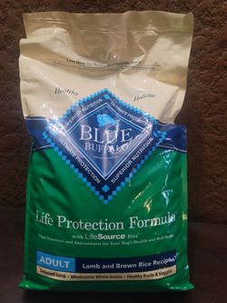 Blue Buffalo Adult Dog Food Bag 15 lbs Brand New Sealed
