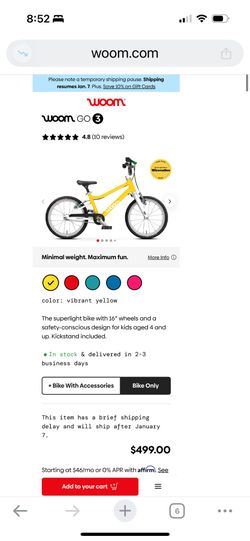 Woom bike 3 Size 16”