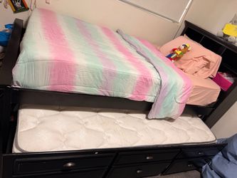 Espresso Trundle bed with storage - Pick Up ONLY