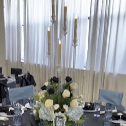 4 Set 5 Arms Acrylic Candelabra Centerpieces (46.4'' Tall)