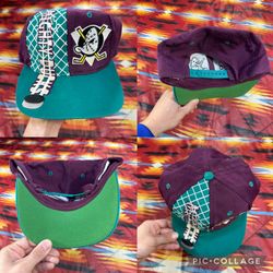 Vintage Competitor LOGO 7 Anaheim Mighty Ducks NHL Hockey Snapback Cap Hat Adult
