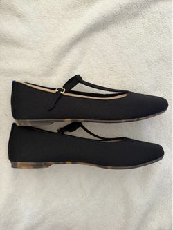 Rothy's The T-Strap Mary Jane Black Flats US 10.5