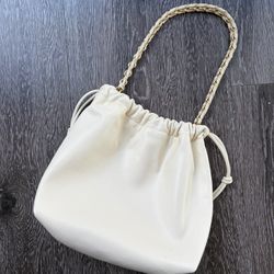 HM White Purse Metal Strap