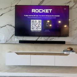 White Floating TV Stand
