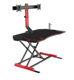 Folding Height-Adjustable Gaming Desk with Monitor Mount