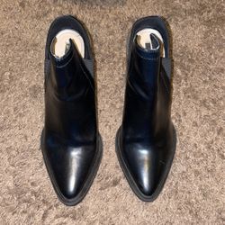 Zara Black Women Boot Heel Size 38