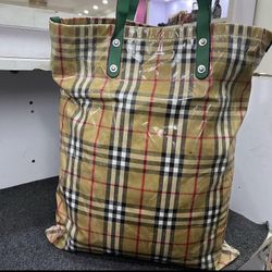Pre Owned  Authentic Burberry Large Shopper Vintage Canvas