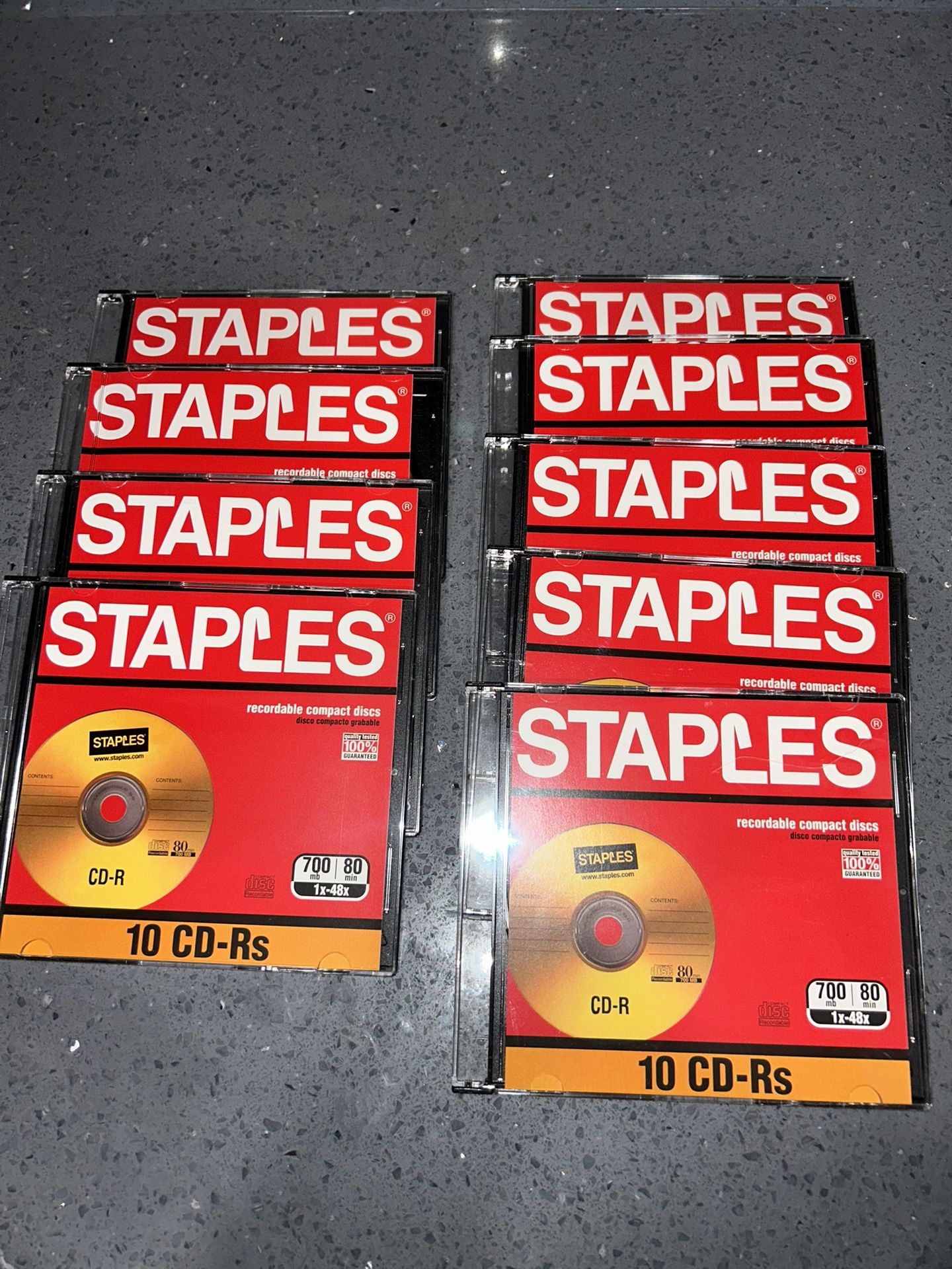9 Blank Staples Cd-r Disks Never Used