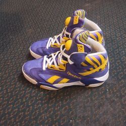 Reebok Pumps Retro Purple And Yellow