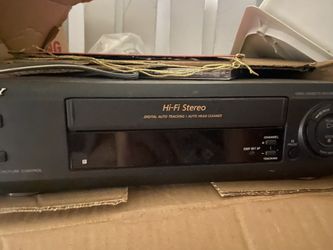 Vintage sony vhs tape player electronic black used works