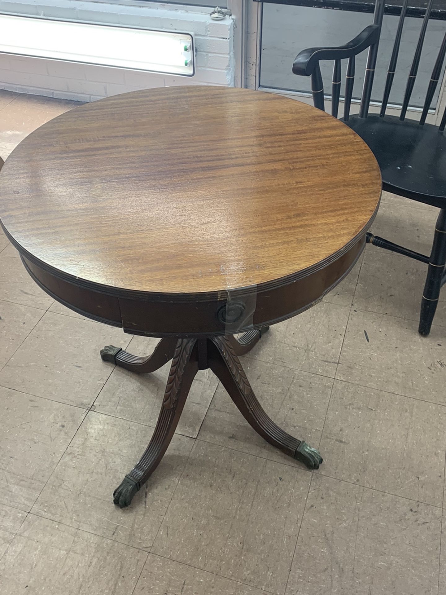 Antique Round Table Drawer