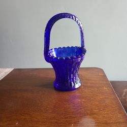 Vintage Glass Basket 