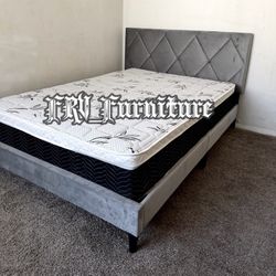 FULL BED FRAME WITH MATTRESS