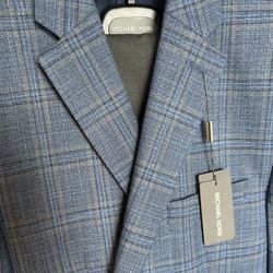 Blue/Gray Michael Kors Dress Coat 