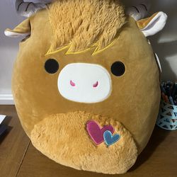 Squishmallow Cow 16” Wilfred Valentines 
