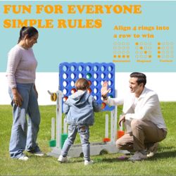 SDADI 3-in-1 Giant 4-in-a-Row Connect Game with Golf & Ring Toss – Indoor/Outdoor Family Fun !!!!
