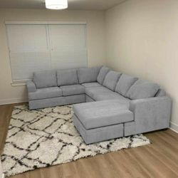 Gray Sectional Couch Sofa With Chaise 
