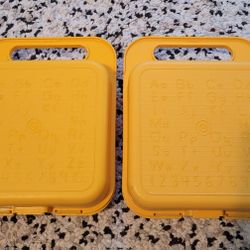Vintage 80's 90's Tupperware Yellow Lunch Boxes 
