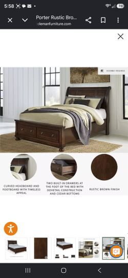 Sleigh Queen Storage Bed by Ashley Furniture
