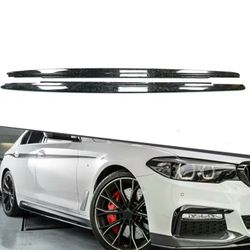 BMW 5 SERIES G30 2017+ MP STYLE REAL FORGED CARBON FIBER SIDE SKIRTS 