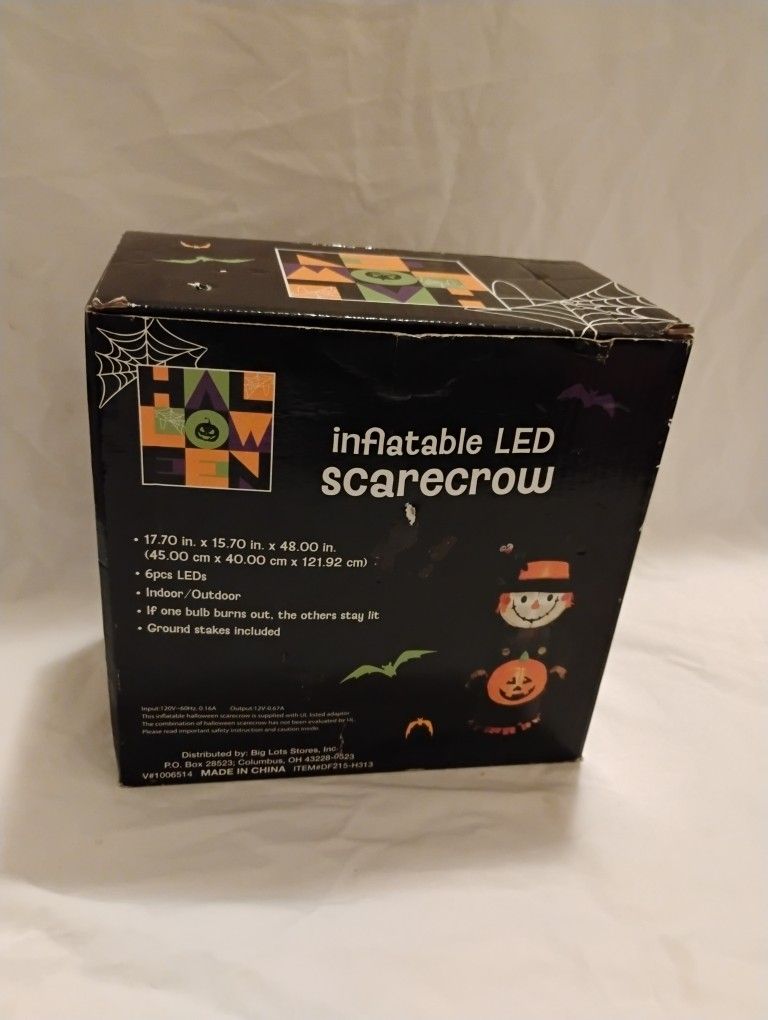 Inflatable Scarecrow Indoor Outdoor LED Fall Decor 4 FT New