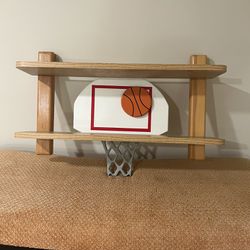 Basketball Bookshelf Oak Wood