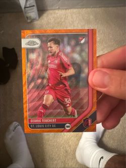 Cedric Teuchert 2026 Topps Chrome MLS #102 St Louis SC True Orange Refractor /25