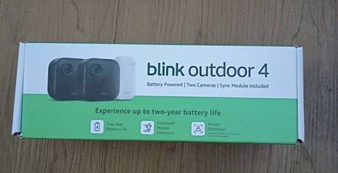 Blink Outdoor 4 Kit with 2 Cameras and Sync Module Included