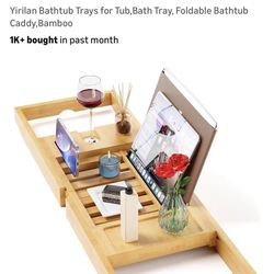  bathtub caddy tray foldable 