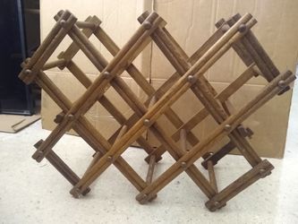 Folding 8 Bottle Wine Rack